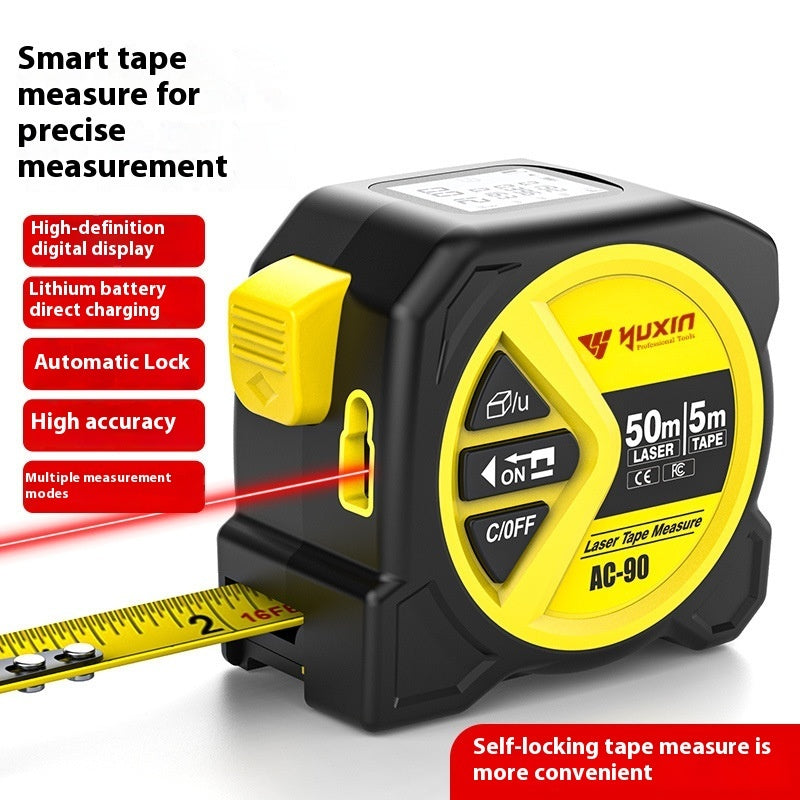 3-in-1 Precision Laser Tape Measure | Infrared Distance + Standard Tape