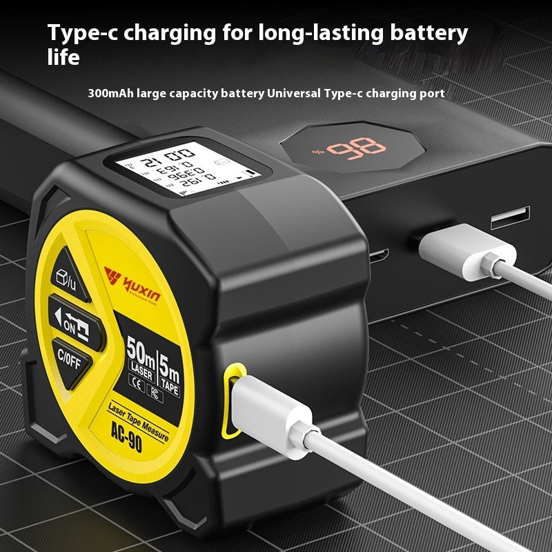 3-in-1 Precision Laser Tape Measure | Infrared Distance + Standard Tape